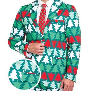 Tipsy Elves Pine Playboy Christmas Blazer and tie